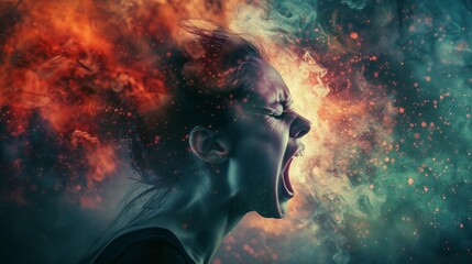 a person experiencing an emotional outburst