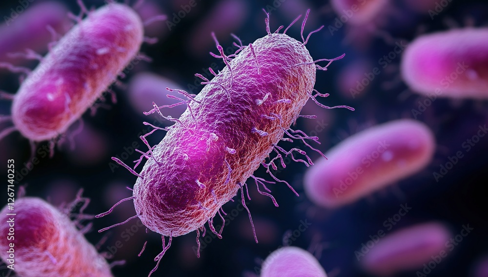 Poster microscopic bacteria: unveiling the world of single-celled organisms, exploring their structures and