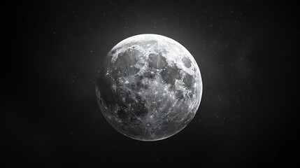 A dramatic view of the moon during a lunar eclipse on a solid black background.