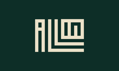 Obraz premium All in typographic logo design