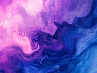 Fototapeta premium Abstract Purple and Blue Swirl Galaxy Background