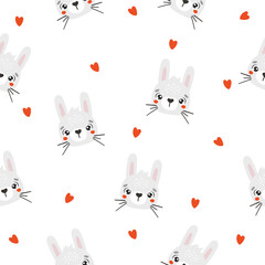 Wild animals pattern, cute wild animals, kids pattern, forest vector, cartoon, seamless pattern