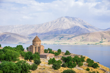 Armenian church on the Akdamar island on the Van lake, Turkey
