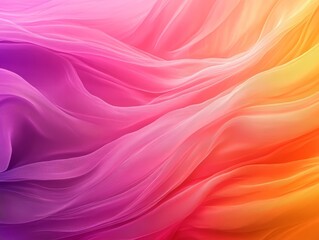 Obraz premium Abstract Colorful Fabric Waves Vibrant Pink, Orange, and Purple Gradient Texture