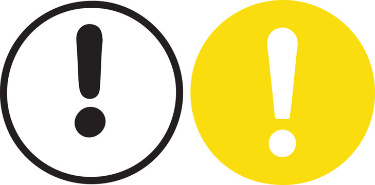 isolated  warning exclamation sign icon Vector, warning exclamation  Silhouette,warning   icon 