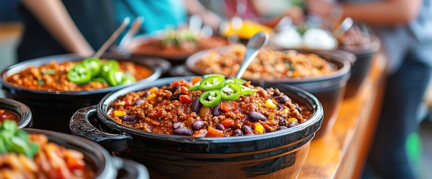 Chili cook-off outdoor festival food