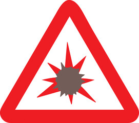 isolated explosion warning exclamation sign icon Vector, explosion warning exclamation  Silhouette,explosion warning   icon 