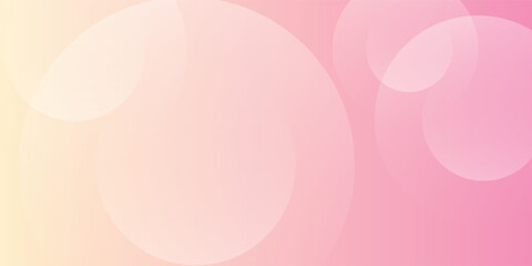 Minimalist banner background, pastel colorful, pink and yellow gradations