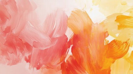 Painted streaks create abstract art in warm color palette