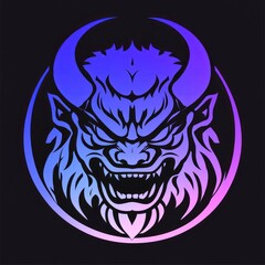 Fototapeta premium Demon Head Graphic Design