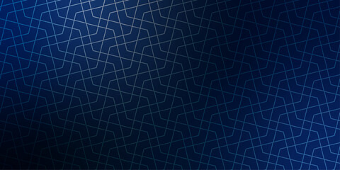 Futuristic Dark Blue Wireframe Grid. Geometric Pattern Background