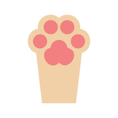 Cat or dog paw icon. Paw icon. Dog, cat paw icon. Zoo, vet logo element. Paw print vector symbol. Vector illustration.