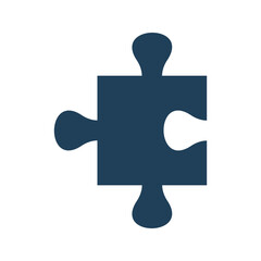 Puzzle icon, jigsaw puzzle icon vector