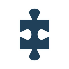 Obraz premium Puzzle icon, jigsaw puzzle icon vector