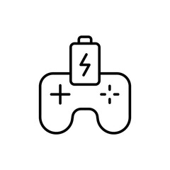 Fast charging controller outline icons, minimalist vector illustration ,simple transparent graphic element .Isolated on white background