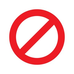 Obraz premium Red No Entry Vector Sign Editable