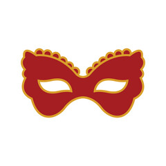 Venice carnival mask isolated on white background. Venetian carnival mask in flat style.carnival mask