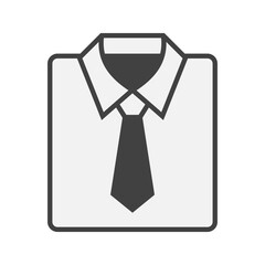 folded shirt icon isolated on white background