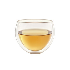 Isolated Double-Walled Glass with Amber Liquid