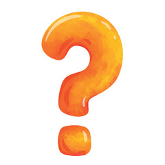 Question mark clip art, questions clip art, clip art for questions, question clip art, clip art question mark, cartoon question mark illustration vector, hand drawn watercolor painting style