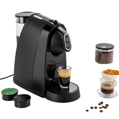 coffee machine on white background Generative by Ai.