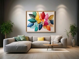 modern living room with sofa