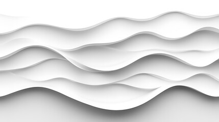 Obraz premium Abstract White Wave Layers Design Background
