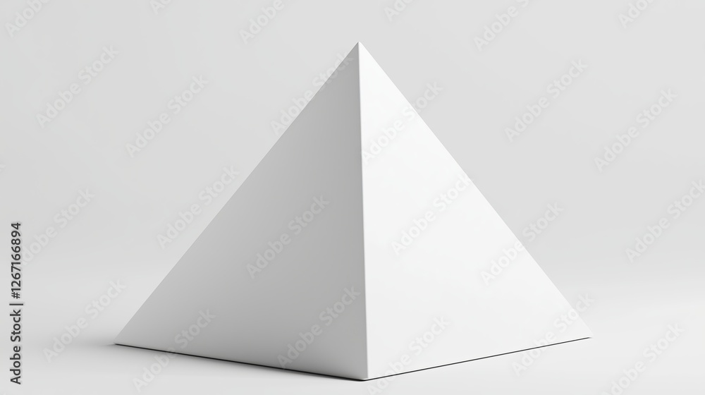 Aufkleber A solid white pyramid with only one visible edge highlighted.