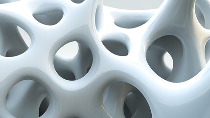 Abstract White Organic Structure Design