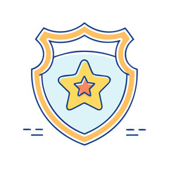 law enforcement badge icon, law enforcement badge vector illustration-simple illustration of law enforcement badge, perfect for law enforcement badge logos and icons
