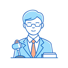 lawyer icon, lawyer vector illustration-simple illustration of lawyer, perfect for lawyer logos and icons