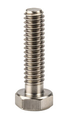 Intricate Metal Screw Thread with Detailed Design on White Background