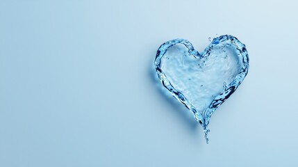 An artistic representation of a heart shape created from splashes of water, symbolizing love and emotion.