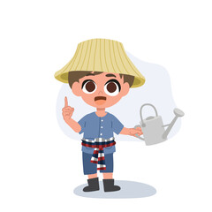 cute farmer cartoon with agriculture advice, farming tips, rural life,  farmer offering farming advice,