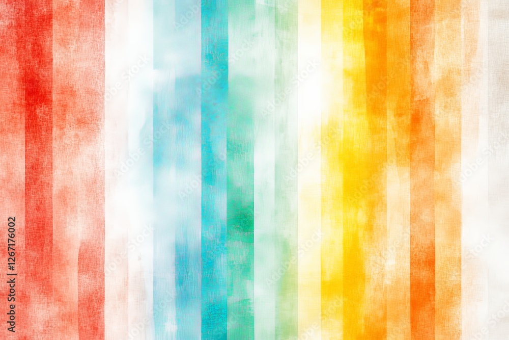 Aufkleber abstract watercolor stripes in a vibrant gradient pattern symbolizing creativity artistic fluidity a
