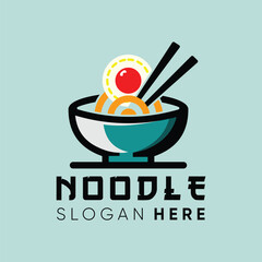 noodle logo with bowl and chopstick