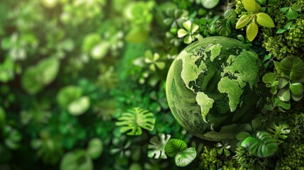 Eco-friendly abstract composition with organic shapes and soft hues.