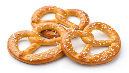 pretzels on white background