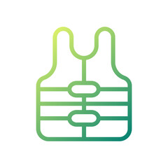 Gradient Life Vest Icon for Water Safety Use