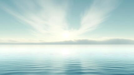 Obraz premium Serene Sunrise Over Calm Ocean Waters