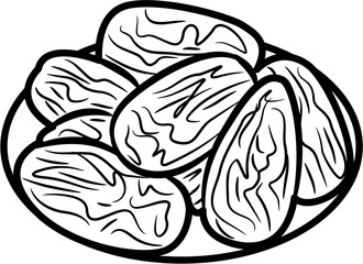 Ramadan dates coloring page