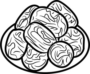 Ramadan dates coloring page