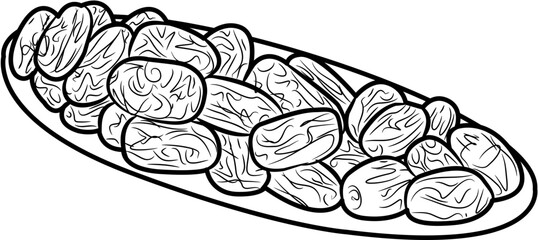 Ramadan dates coloring page