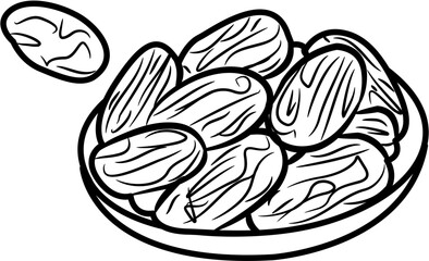 Ramadan dates coloring page