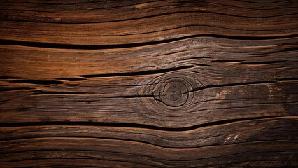 Naklejka premium Close-up of rustic wooden planks with cracks and a natural wood knot. Perfect for vintage textures, backgrounds, and organic design elements.