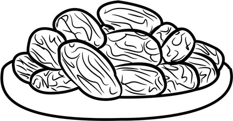 Ramadan dates coloring page