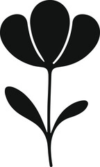 Flower vector silhouettes