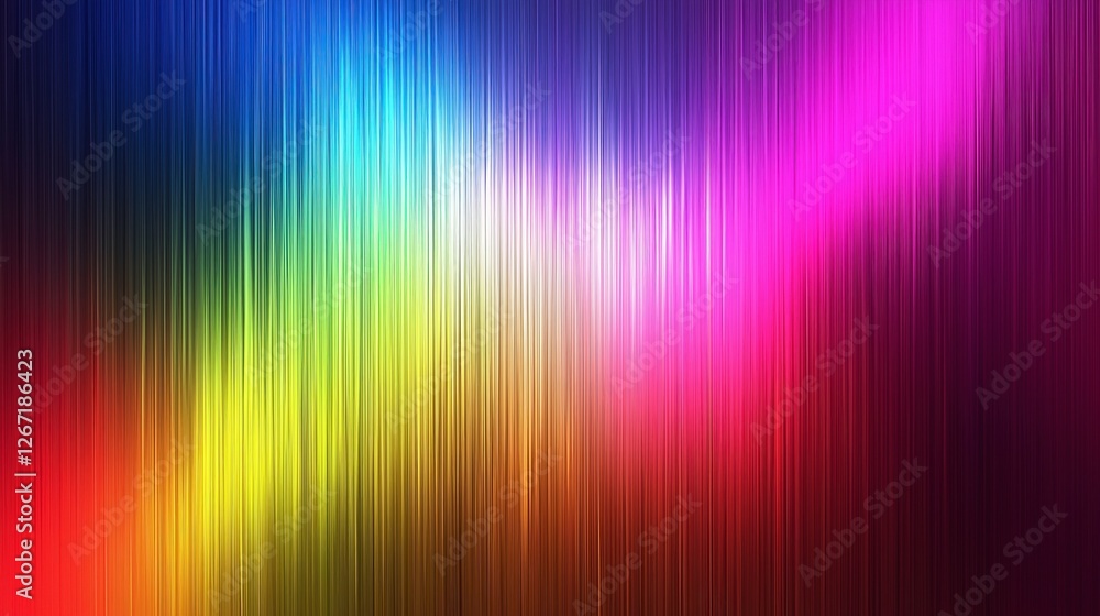 Poster vibrant rainbow stripes: a dynamic abstract background featuring vertical streaks of vibrant rainbow
