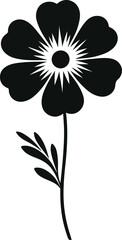 Flower vector silhouettes