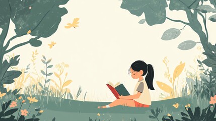 Enthralling Book Festival with Child Immersed in Literature